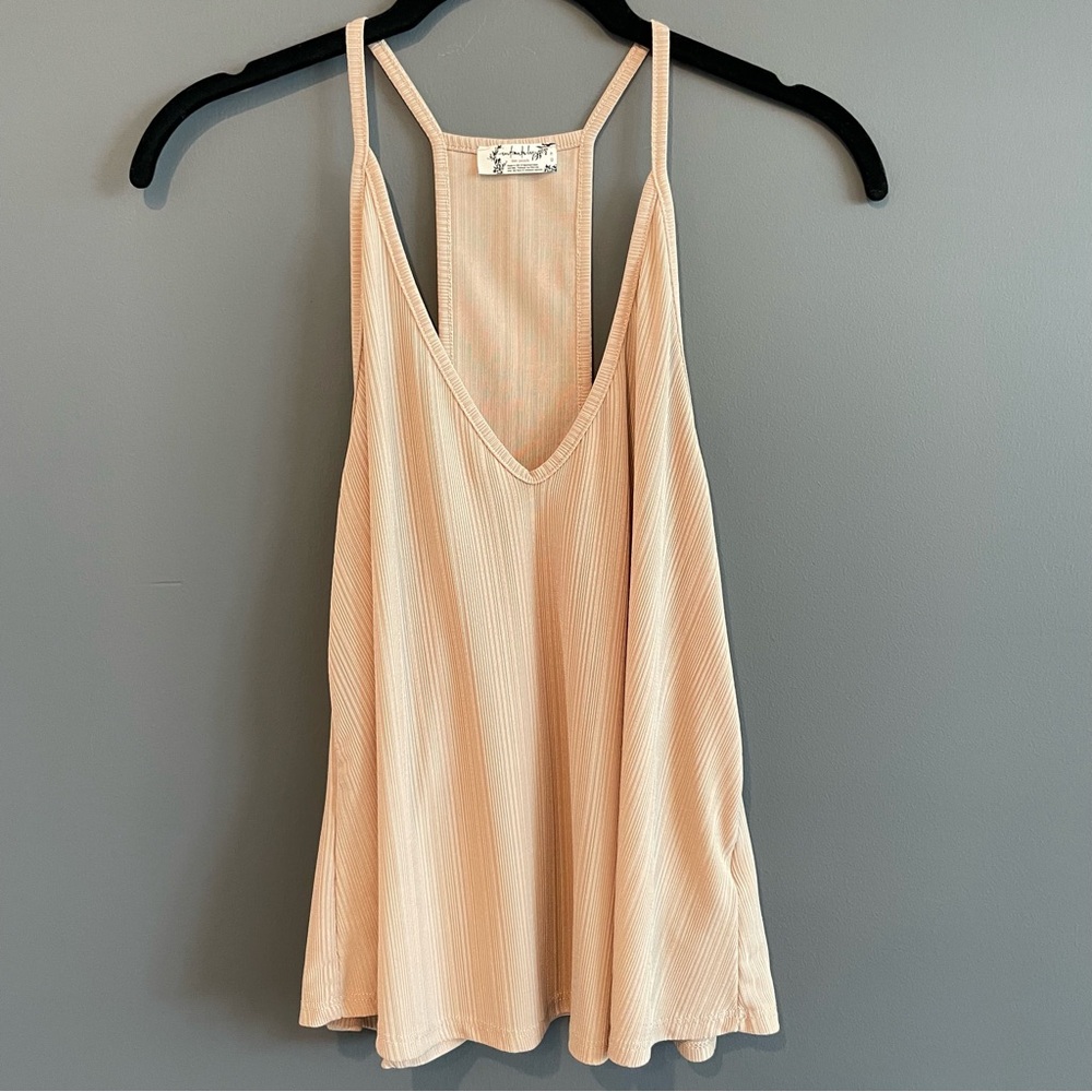Intimately Free People Women XS Strappy V Neck Sleeveless Tank Top Made in USA